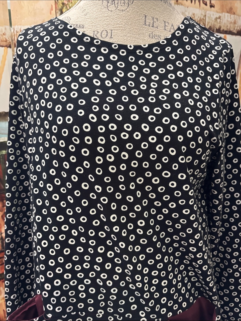 Gudrun Sjoden “Stella” Jersey Dress, Black/Patterned, Size Medium - Picture 4 of 10